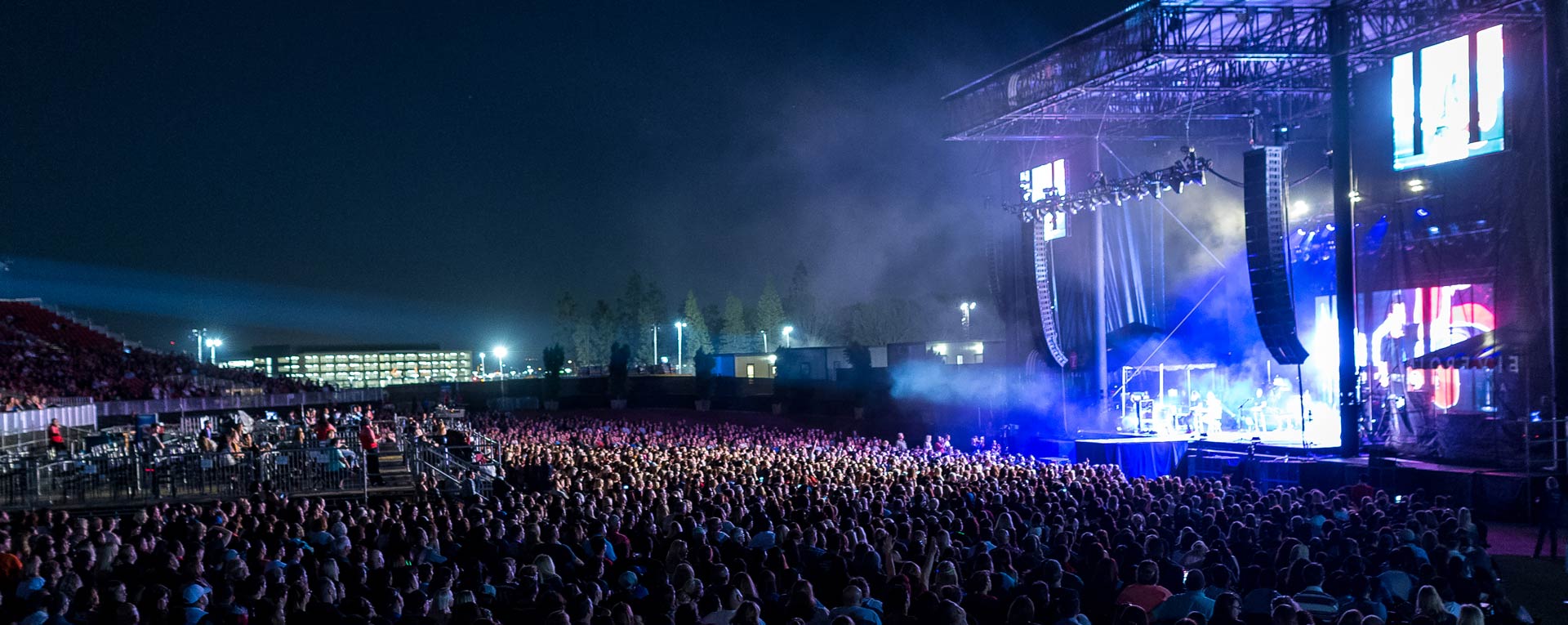 image of an outdoor concert at night